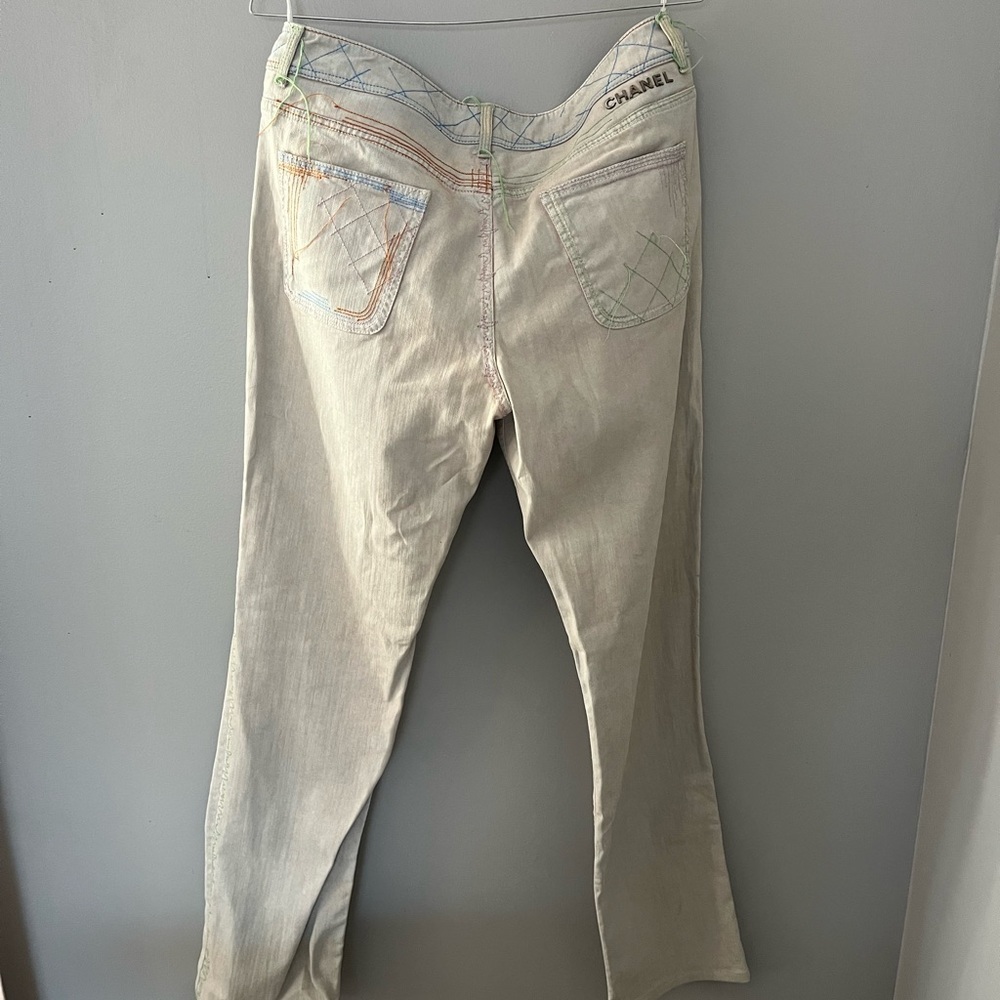 CHANEL Multicolor Embroidered Denim Jeans, Size 44 (Women) P40487V29445 - Picture 14 of 14